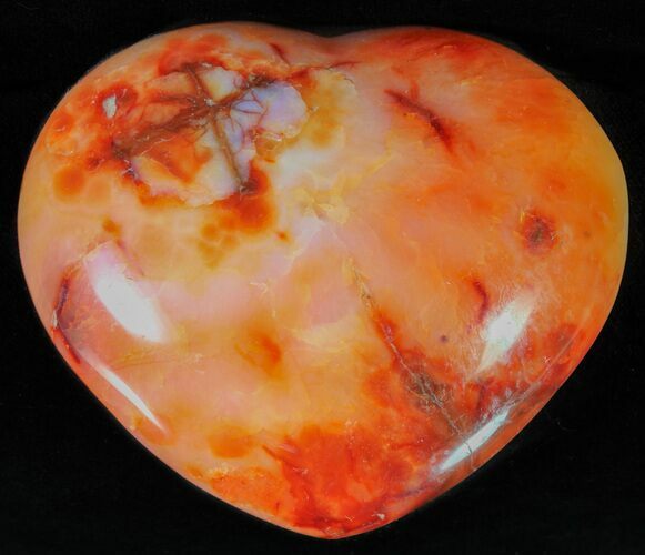 Colorful Carnelian Agate Heart #63068
